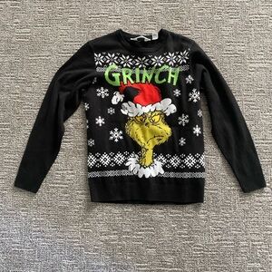 Grinch Black Sweater for Kids